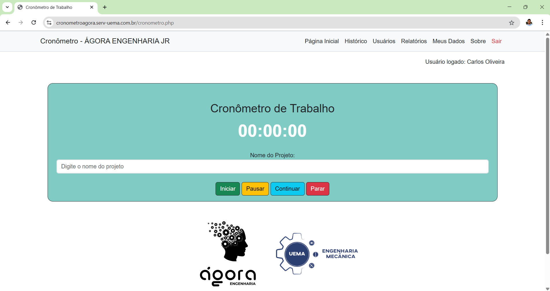 Cronômetro de Projeto